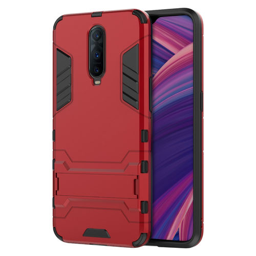 Slim Armour Tough Shockproof Case & Stand for Oppo R17 Pro - Red